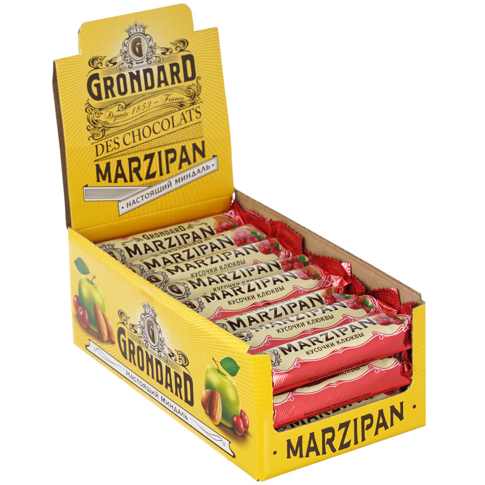 TM Grondard     (8415) Батончики глазированные Марципановые Клюква, (24шт по 50г)    в Камышине