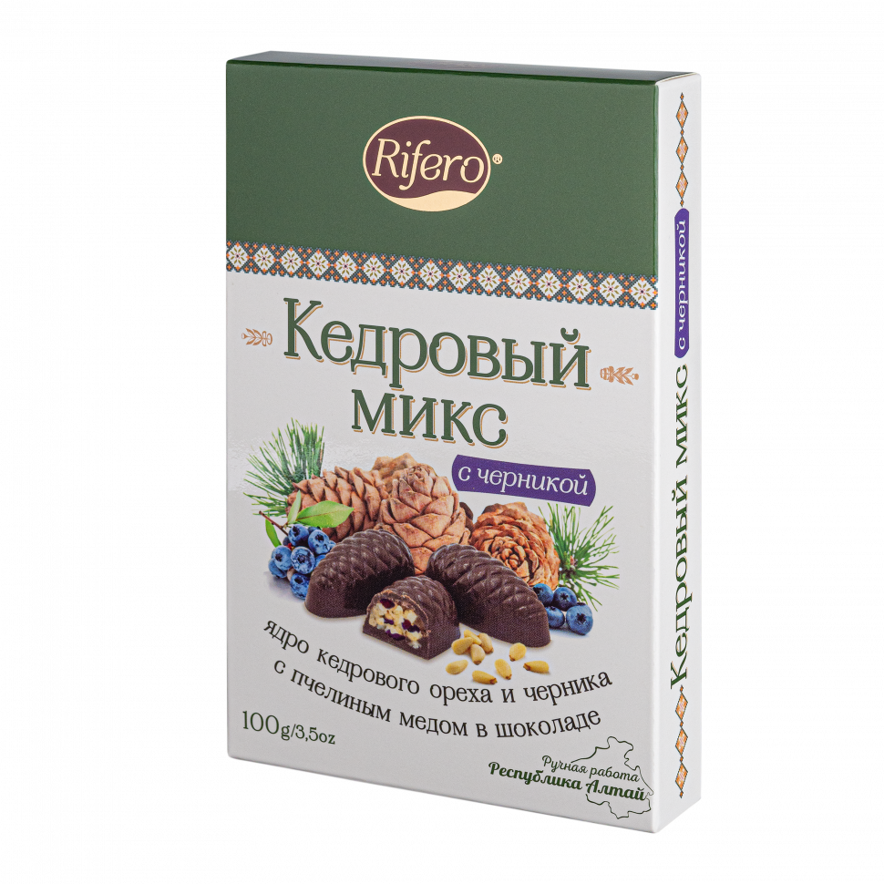  Риф и ко Конфеты "Кедровый микс ЧЕРНИКА" 100г       в Камышине