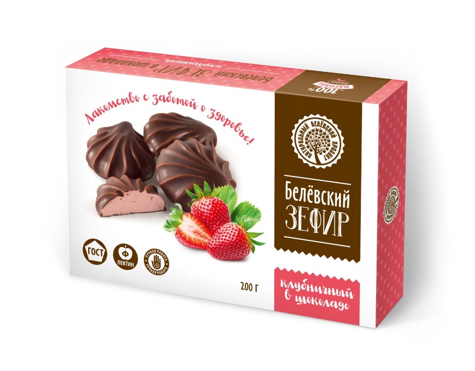   Зефир Белев 200г в шоколаде КЛУБНИЧНЫЙ      в Камышине